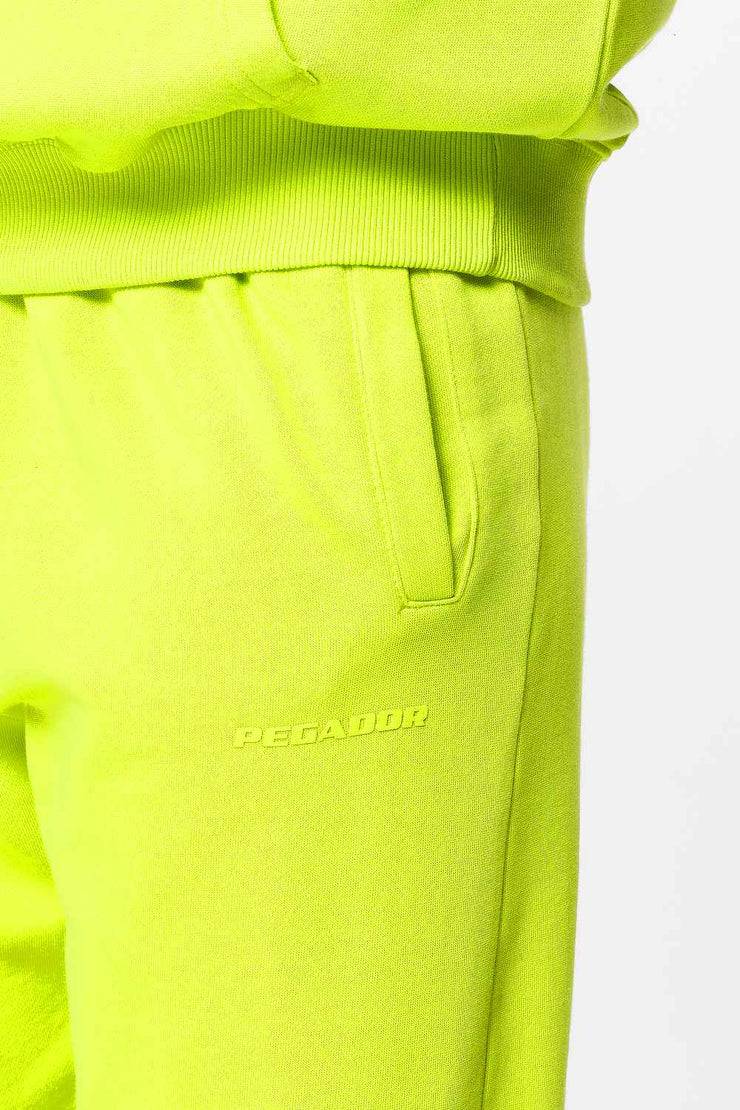 Pegador Villa High Waisted Sweat Pants Washed Lime Yellow Gum Exklusive Angebote