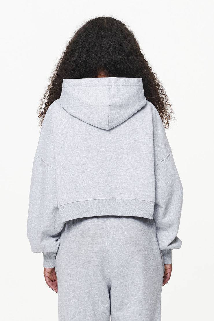 Pegador Chancery Oversized Cropped Hoodie Grey Melange Blitzangebot