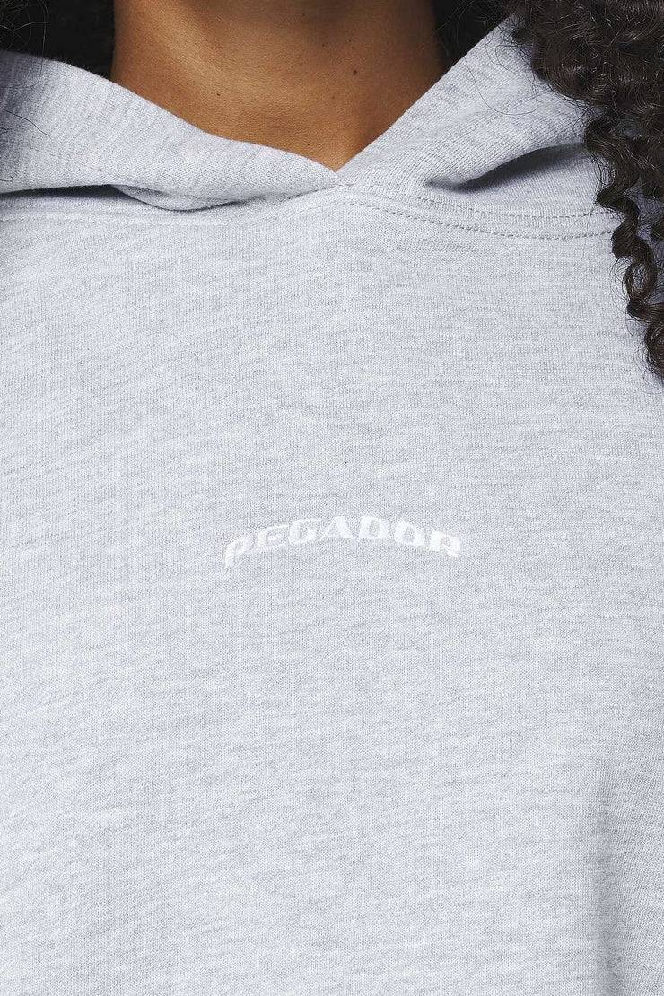 Pegador Chancery Oversized Cropped Hoodie Grey Melange Blitzangebot