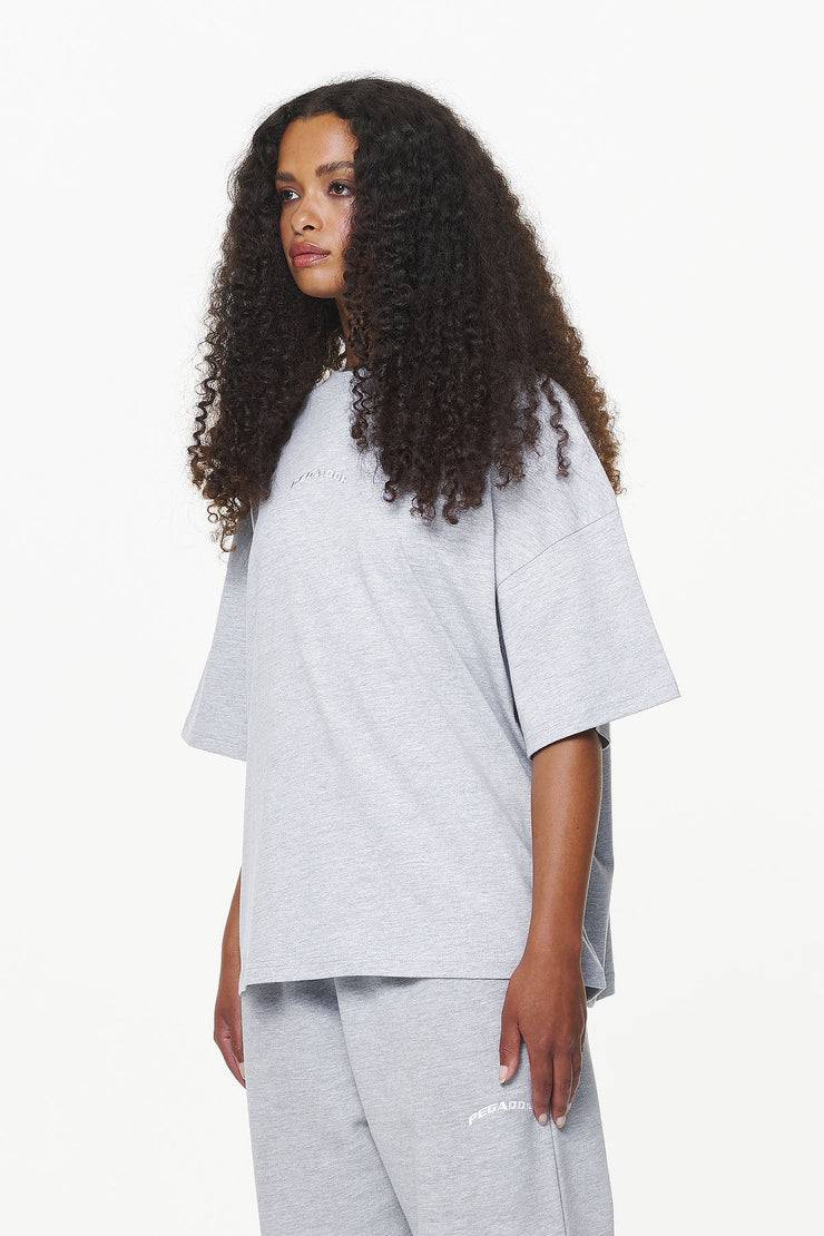 Pegador Thames Heavy Oversized Tee Grey Melange Große Rabatte