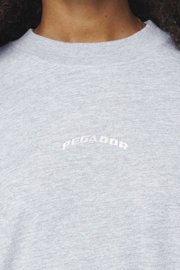 Pegador Thames Heavy Oversized Tee Grey Melange Große Rabatte