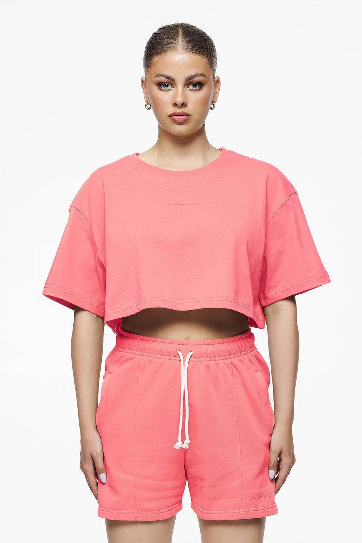 Pegador Layla Oversized Cropped Tee Vintage Washed Strawberry Gum Sonderangebote