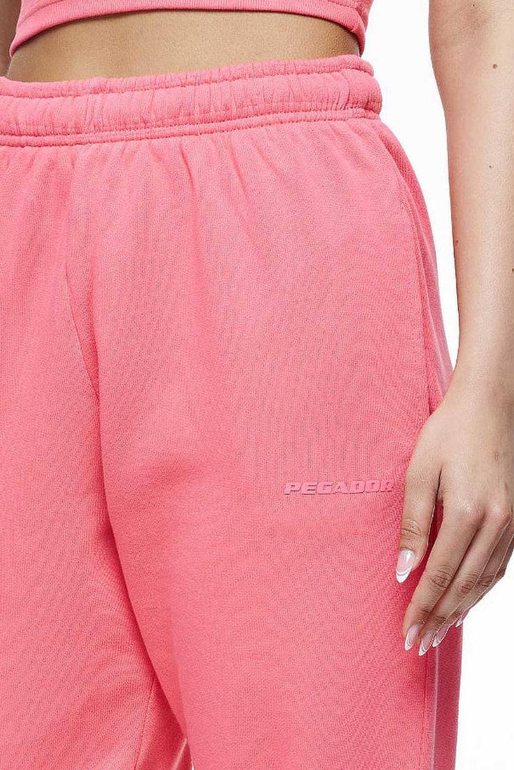 Pegador Villa High Waisted Sweat Pants Vintage Washed Strawberry Gum Riesige Ersparnisse