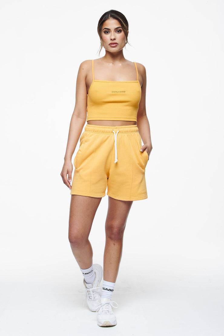 Pegador Ruby Rib Crop Top Vintage Washed Golden Sun Begrenzte Freigabe