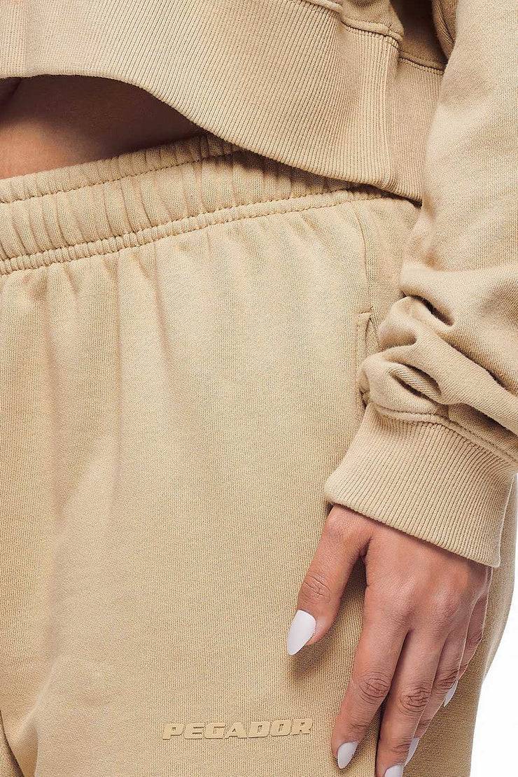 Pegador Villa High Waisted Sweat Pants Vintage Washed Espresso Gum Riesige Rabatte