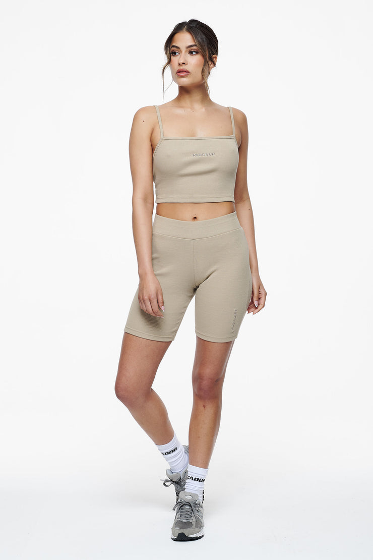 Pegador Ruby Rib Crop Top Vintage Washed Espresso Clearance-Verkauf