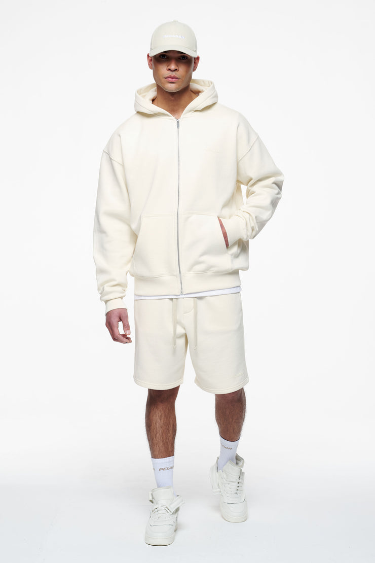 Pegador Logo Heavy Sweat Shorts Vintage Washed Unbleached Gum Im Verkauf