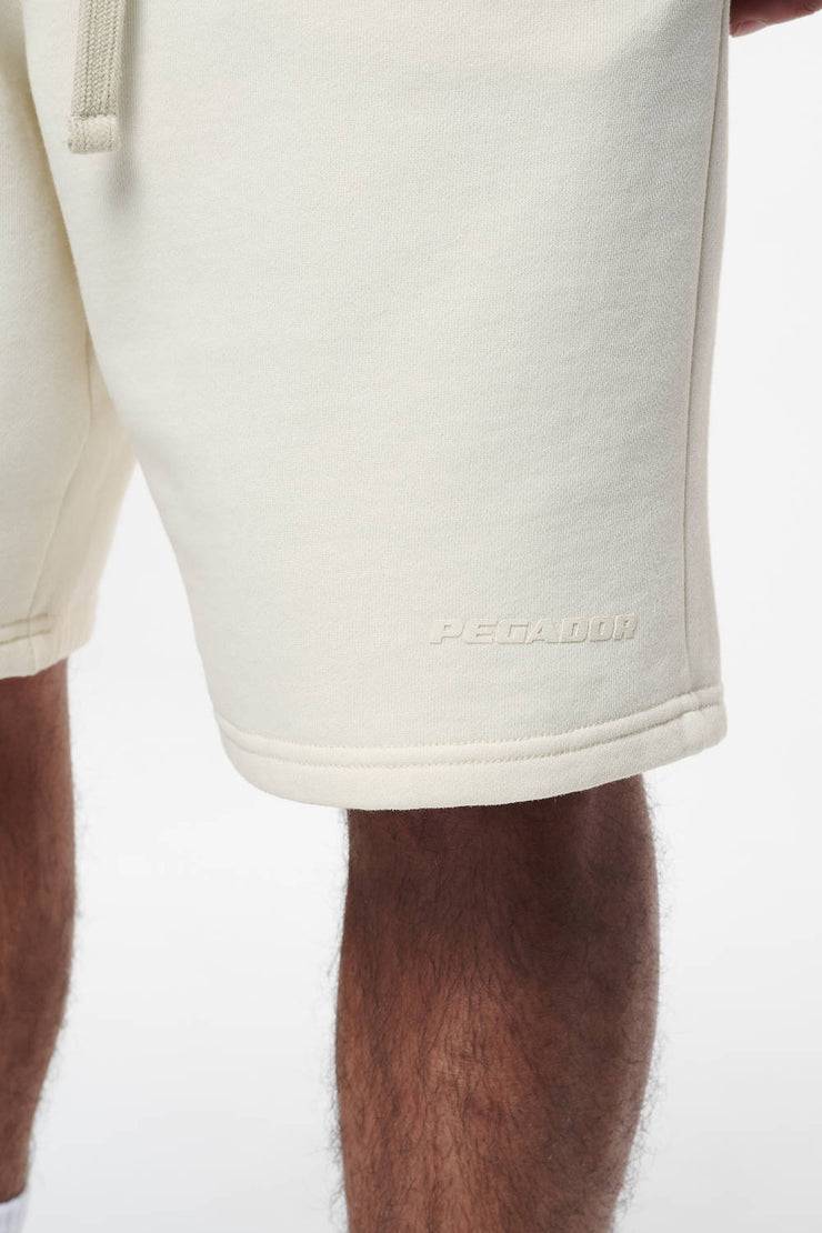 Pegador Logo Heavy Sweat Shorts Vintage Washed Unbleached Gum Im Verkauf