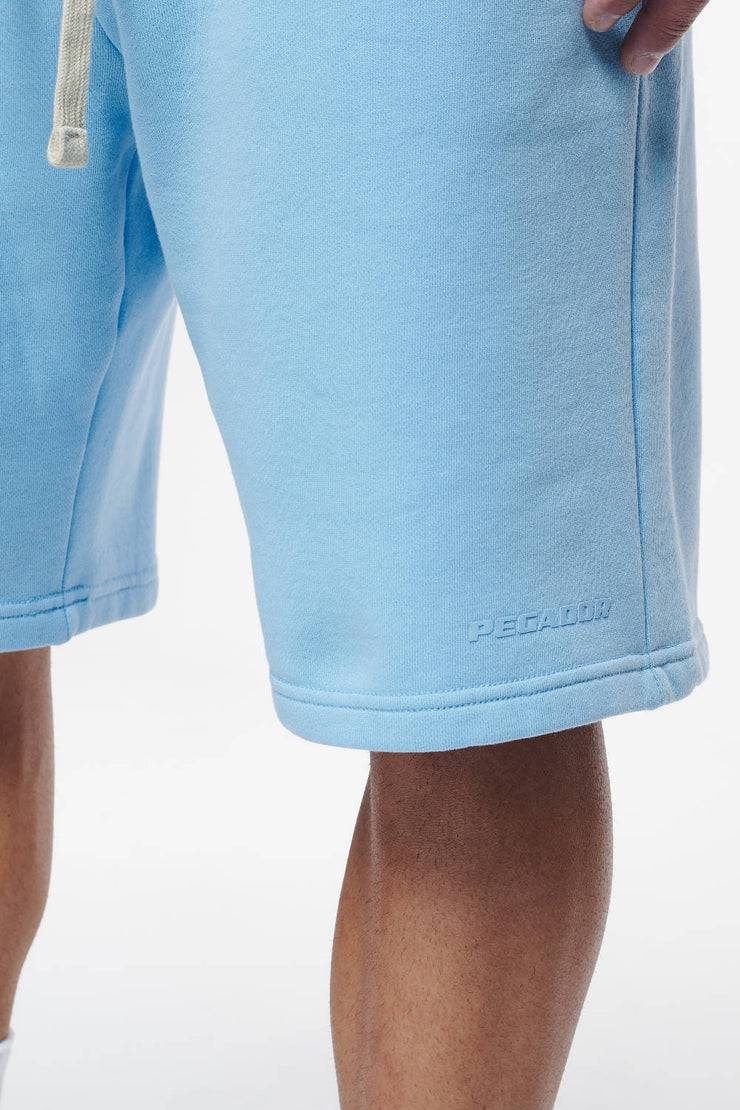 Pegador Logo Heavy Sweat Shorts Vintage Washed Riviera Blue Gum 50% Rabatt für begrenzte Zeit