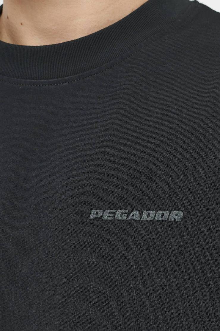 Pegador Logo Oversized Tee Vintage Washed Black Ink Gum Hotsell