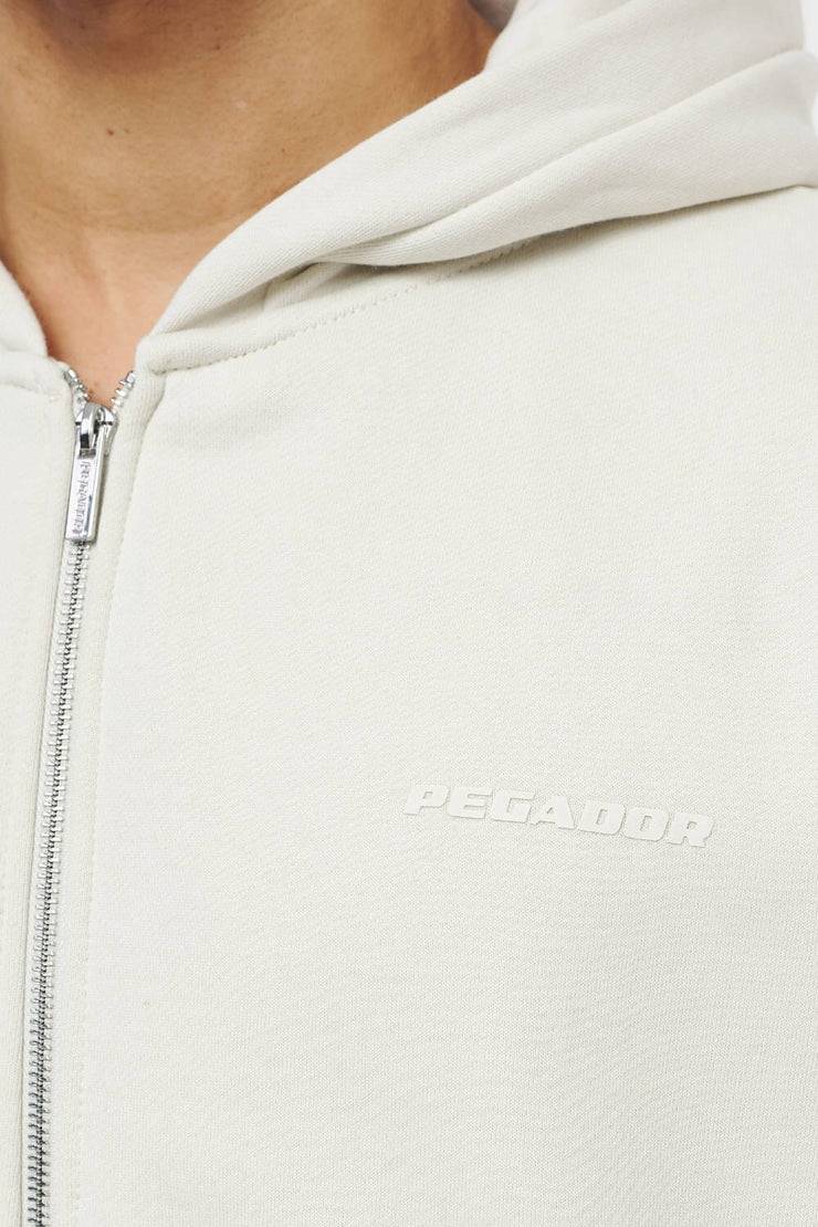 Pegador Logo Oversized Sweat Jacket Vintage Washed Angels Cream Gum Blitzverkäufe