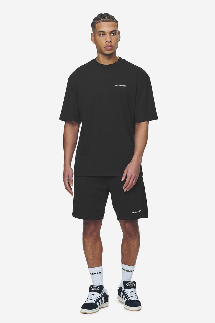 Pegador Logo Oversized Tee Washed Black White Gum Rabatt