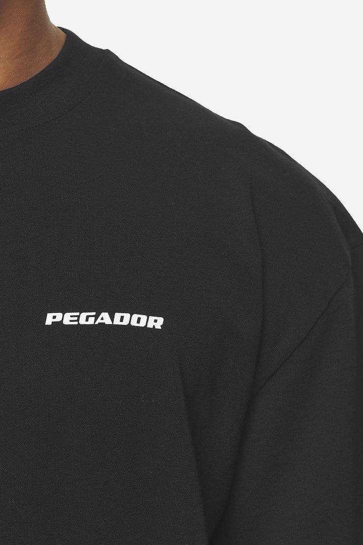 Pegador Logo Oversized Tee Washed Black White Gum Rabatt