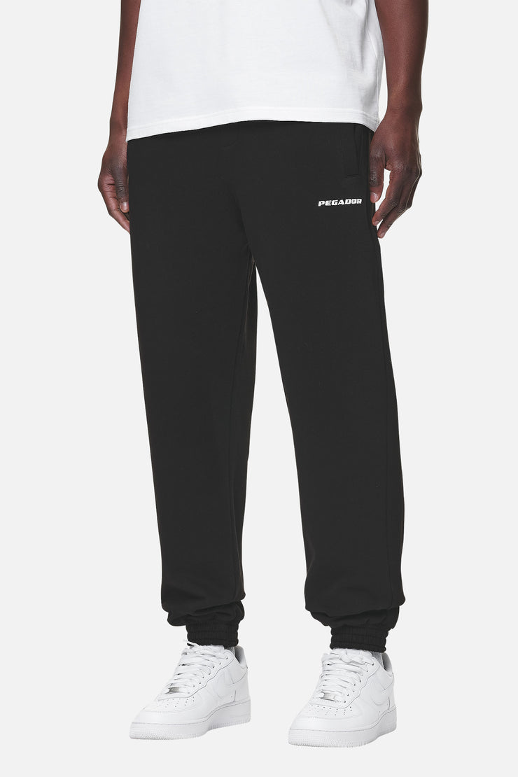 Pegador Logo Heavy Sweat Jogger Washed Black White Gum Großer Ausverkauf