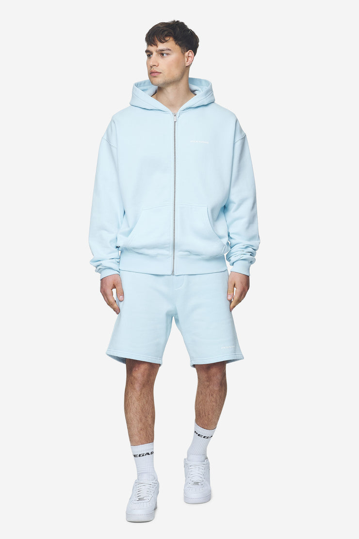 Pegador Logo Oversized Sweat Jacket Washed Baby Blue White Gum Exklusivangebot