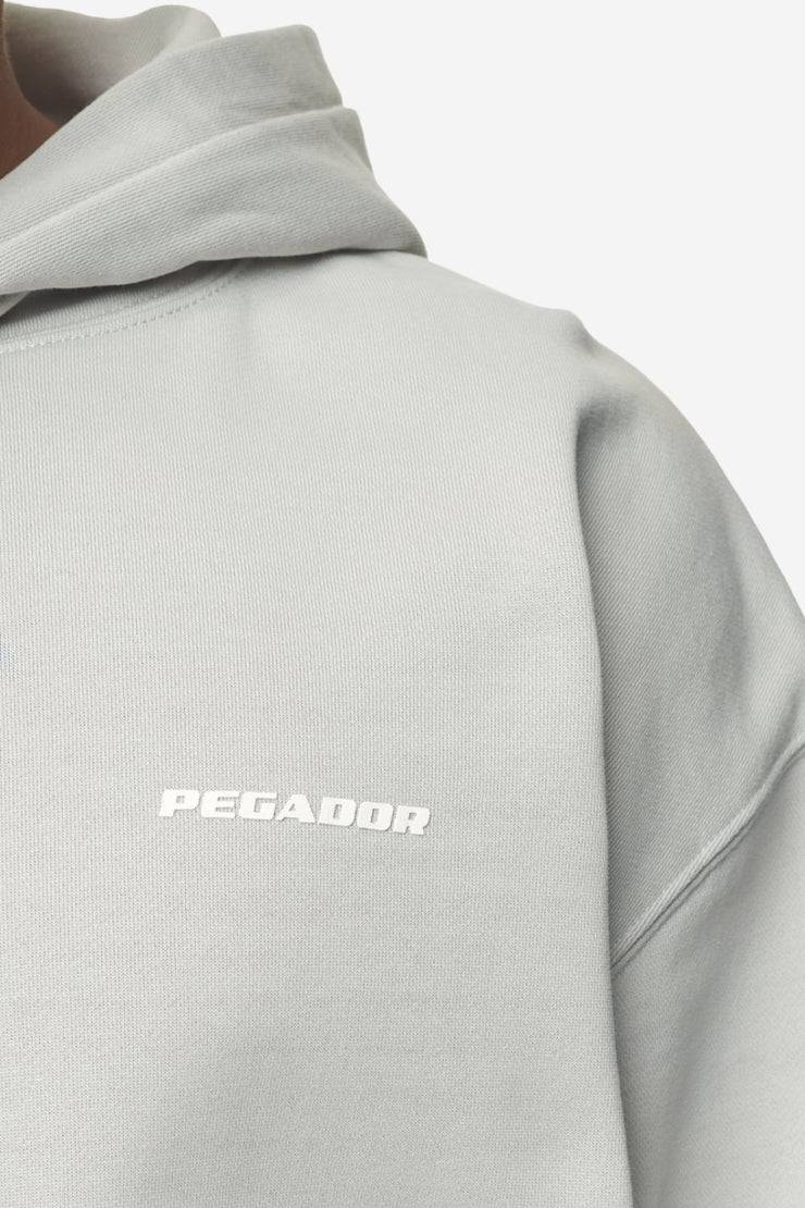 Pegador Logo Oversized Hoodie Washed Pearl Grey White Gum Cyber Monday