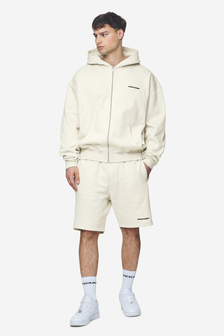Pegador Logo Oversized Sweat Jacket Washed Salty Cream Black Gum Valentinstagsangebot