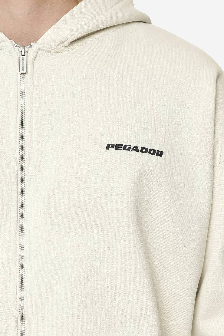 Pegador Logo Oversized Sweat Jacket Washed Salty Cream Black Gum Valentinstagsangebot