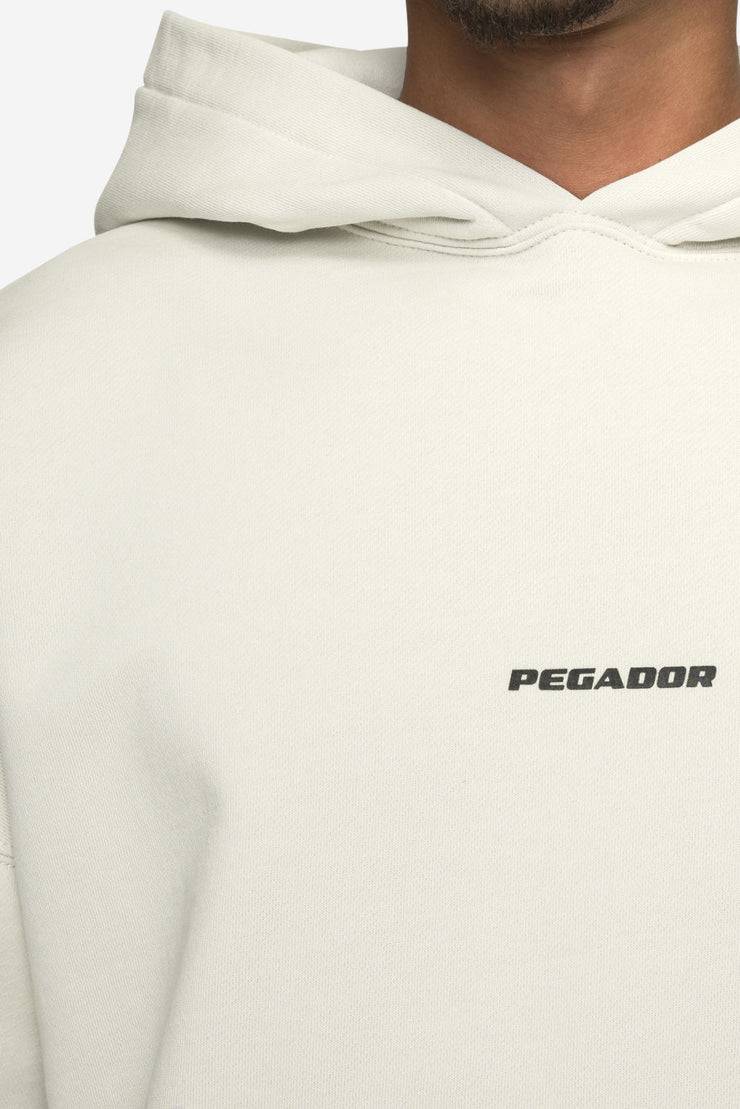 Pegador Logo Boxy Hoodie Washed Salty Cream Black Gum Jubiläumsangebot