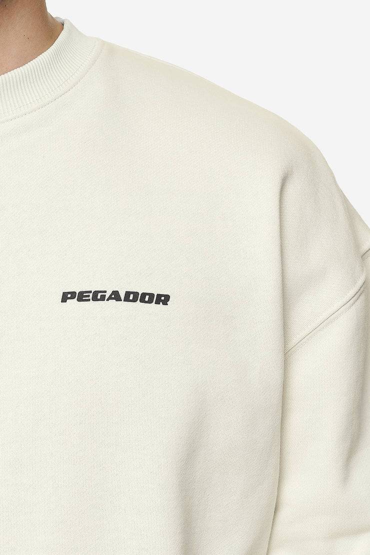 Pegador Logo Oversized Sweater Washed Salty Cream Black Gum Lagerräumung