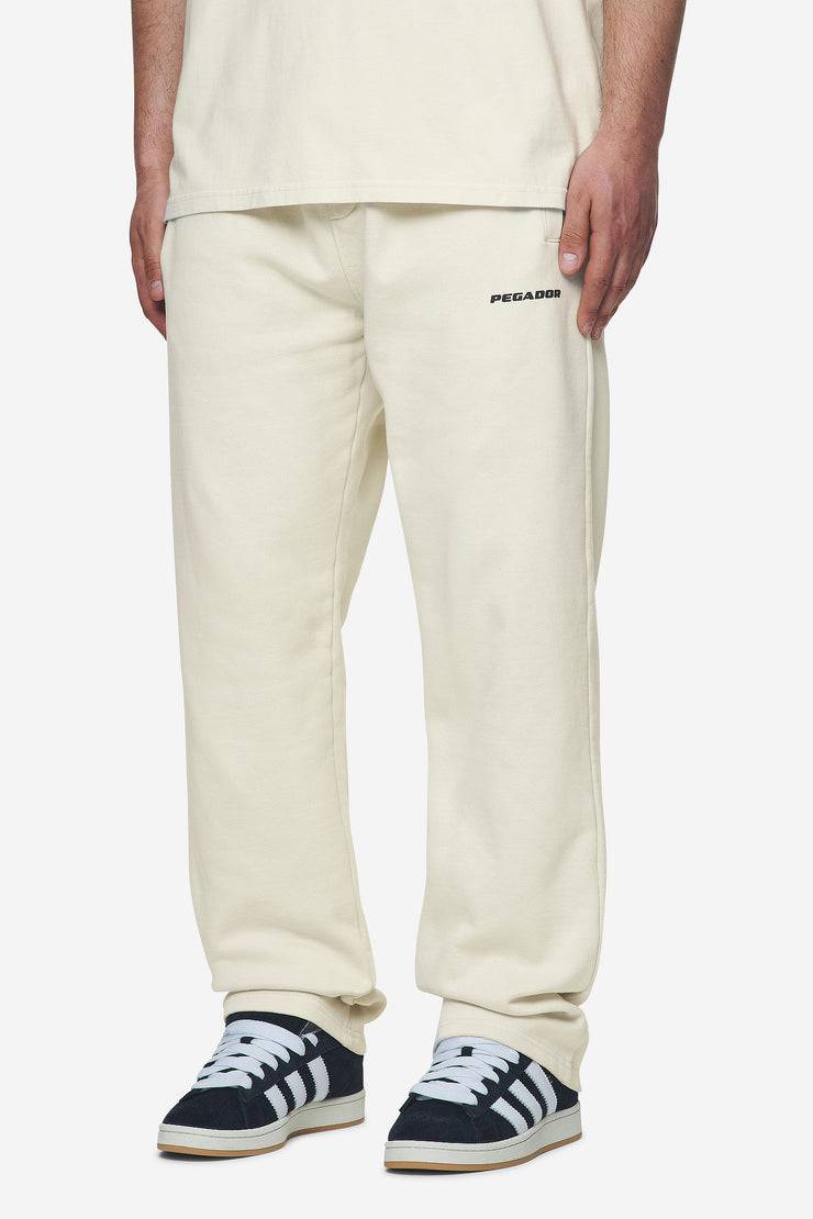 Pegador Logo Wide Sweat Pants Washed Salty Cream Black Gum Neueste Mode
