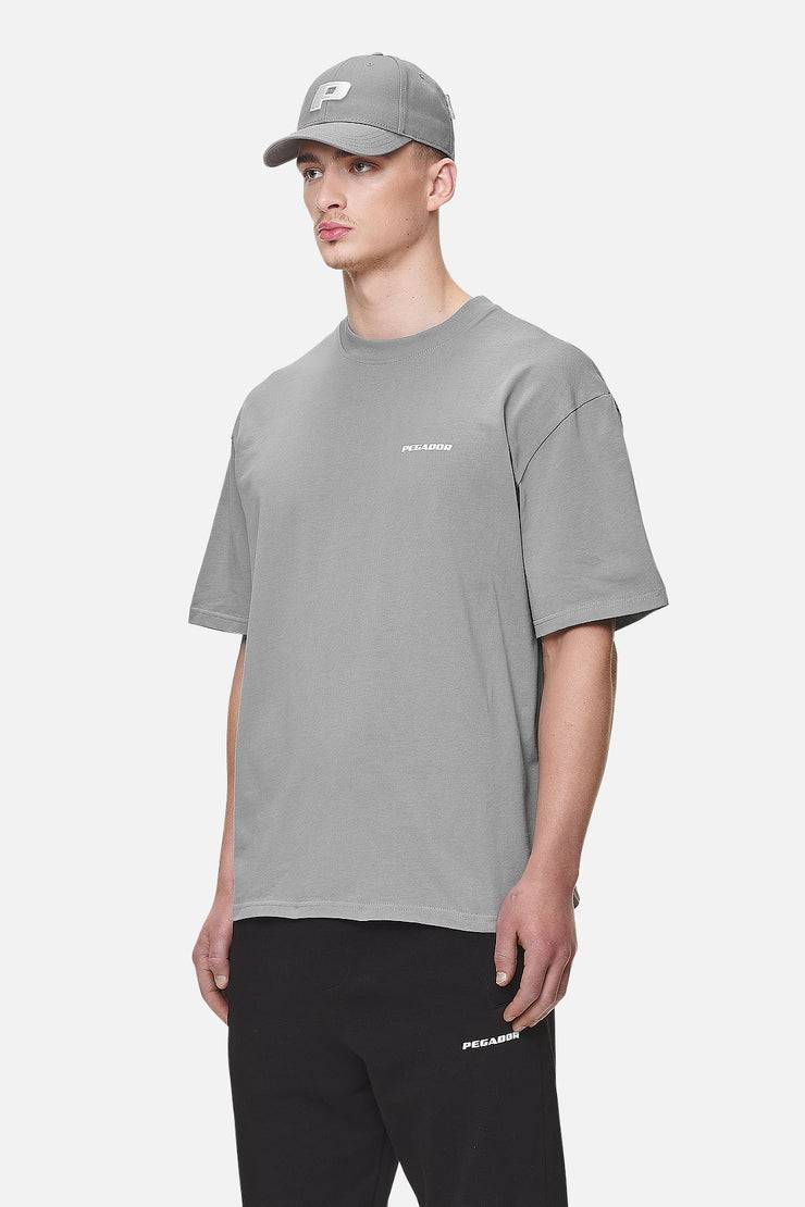 Pegador Logo Oversized Tee Washed Cool Grey White Gum Blitzangebot