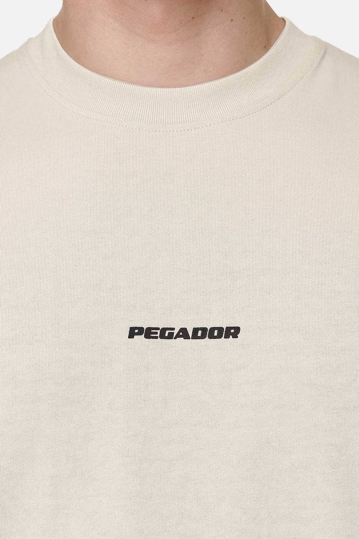 Pegador Logo Boxy Tee Washed Desert Sand Black Gum Räumungsverkauf