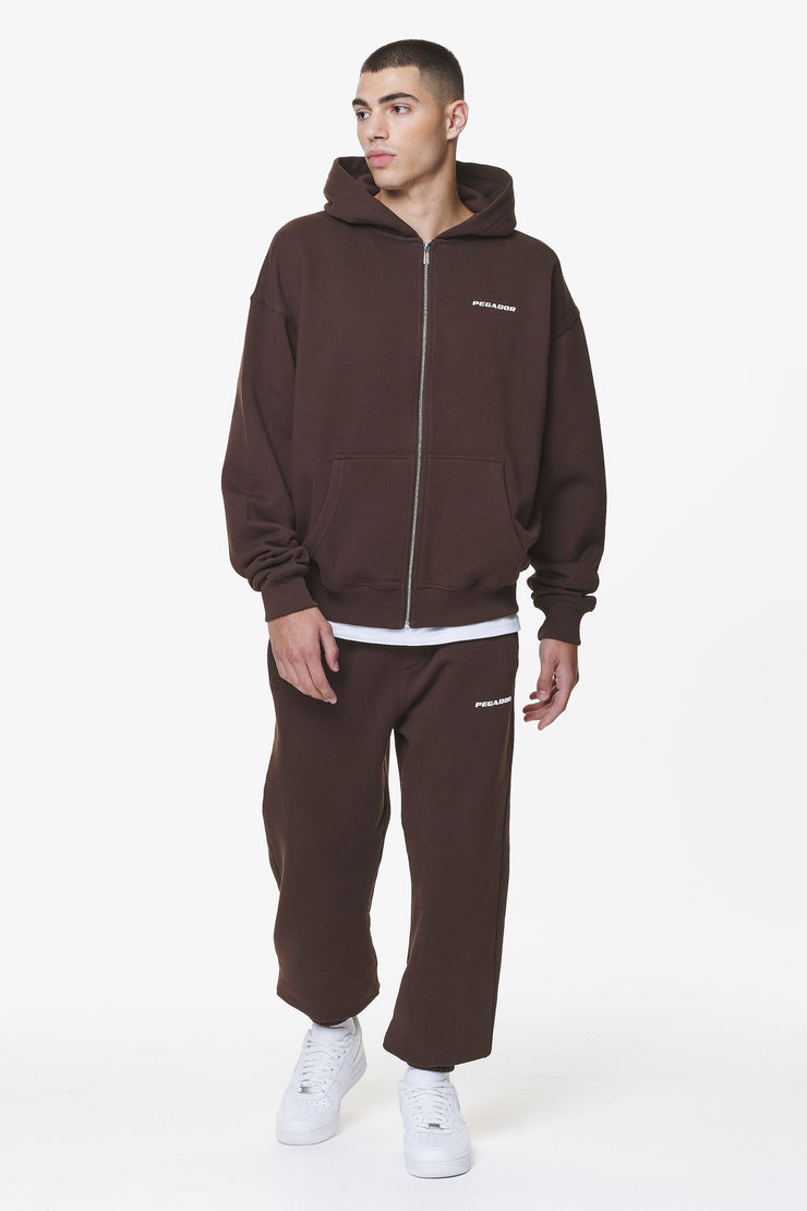 Pegador Logo Oversized Sweat Jacket Washed Oak Brown Gum Kauf eins, bekomm eins gratis