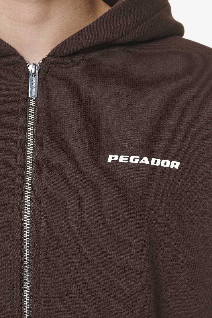 Pegador Logo Oversized Sweat Jacket Washed Oak Brown Gum Kauf eins, bekomm eins gratis