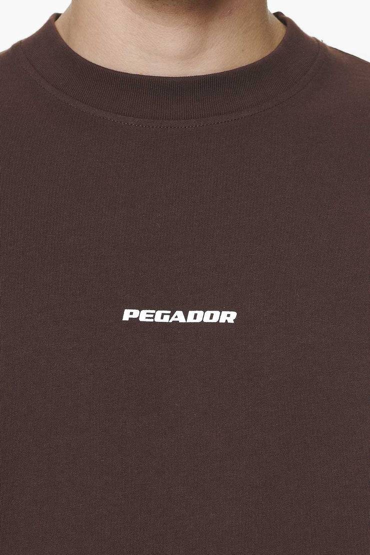 Pegador Logo Boxy Tee Washed Oak Brown Gum Sonderangebote