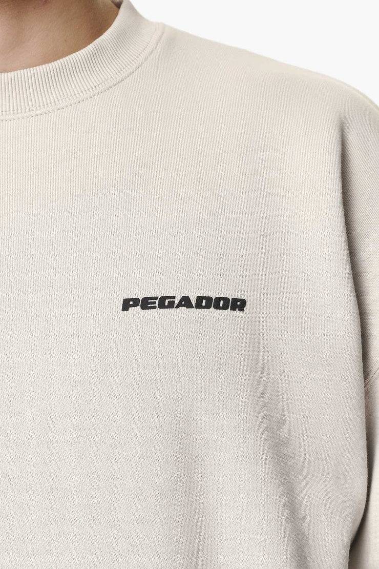 Pegador Logo Oversized Sweater Washed Dust Cream Gum Tiefpreis