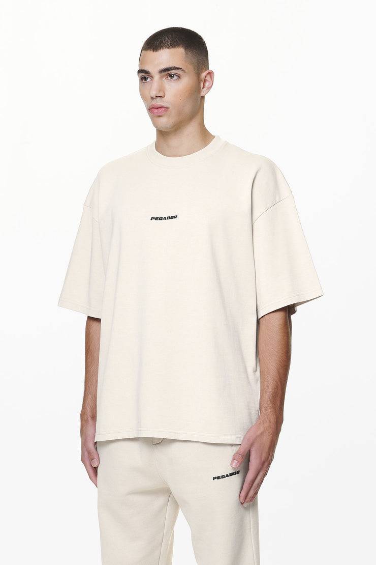 Pegador Logo Boxy Tee Washed Dust Cream Gum Super Sparpreis