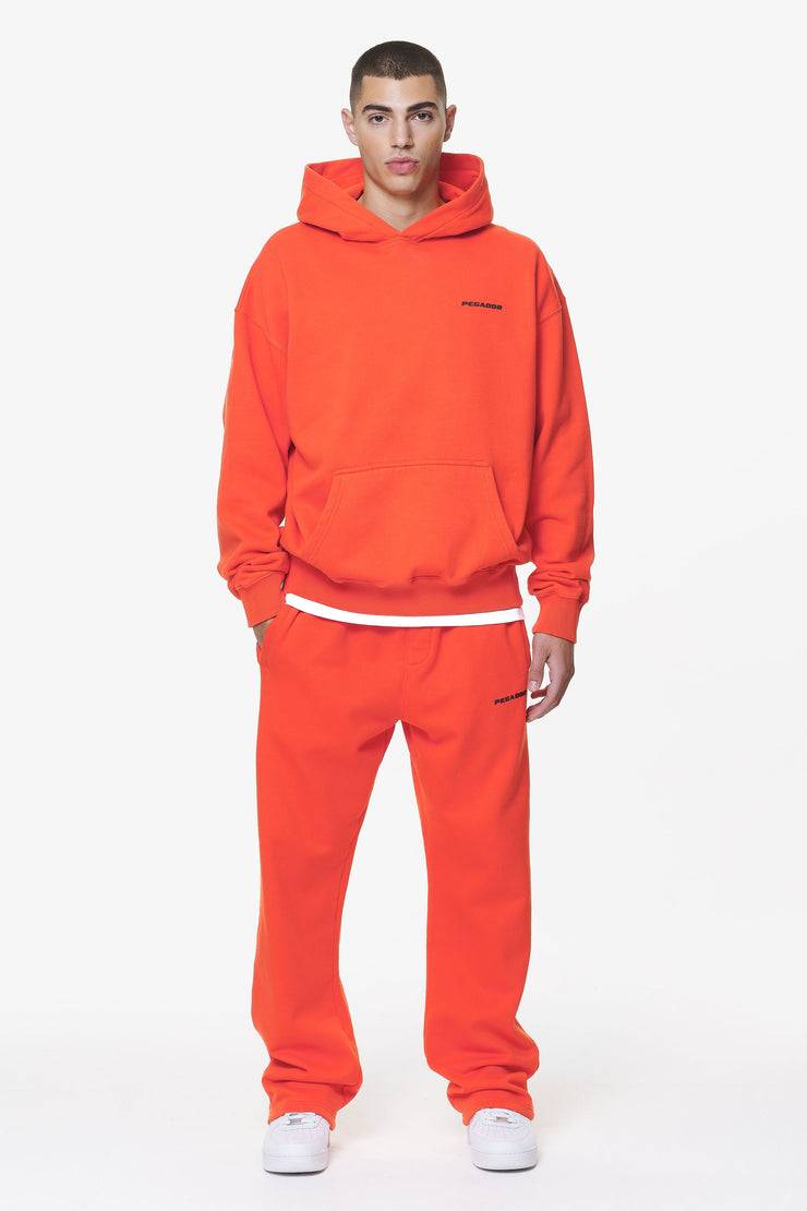Pegador Logo Wide Sweat Pants Washed Signal Red Gum Letzte 3 Tage