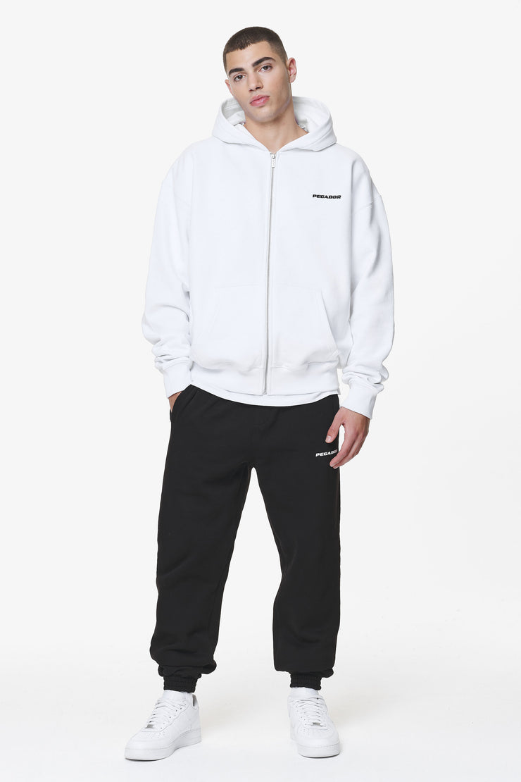 Pegador Logo Oversized Sweat Jacket White JETZT KAUFEN