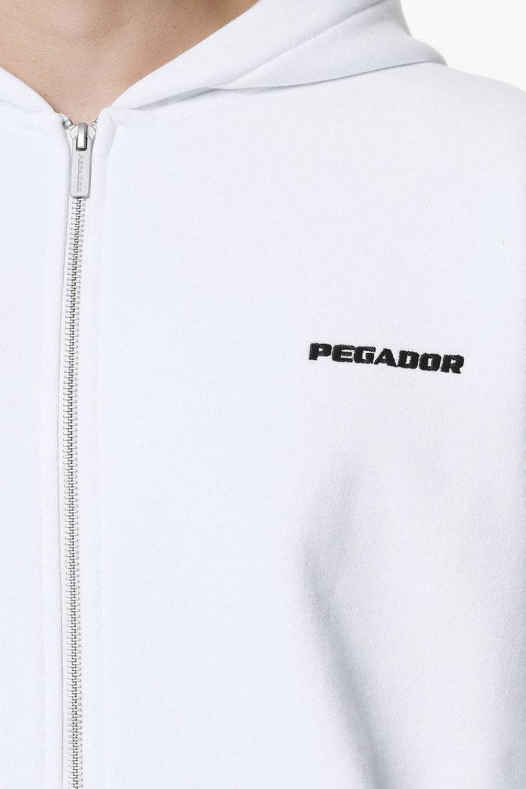 Pegador Logo Oversized Sweat Jacket White JETZT KAUFEN