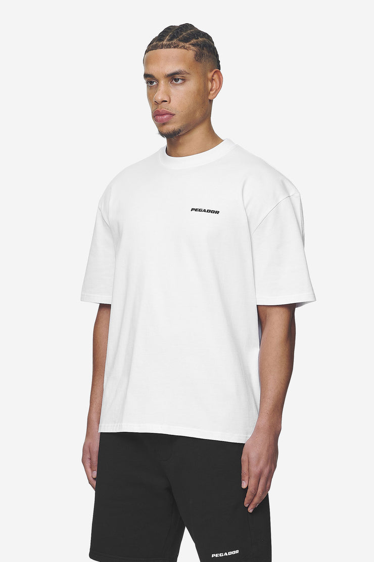 Pegador Logo Oversized Tee White Black Gum Neueste Stile