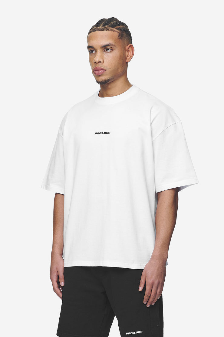 Pegador Logo Boxy Tee White Black Gum Letzter Tag