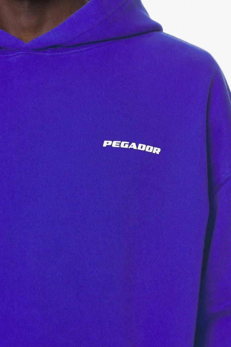 Pegador Logo Oversized Hoodie Washed Endless Blue Gum Vierteljährliche Förderung