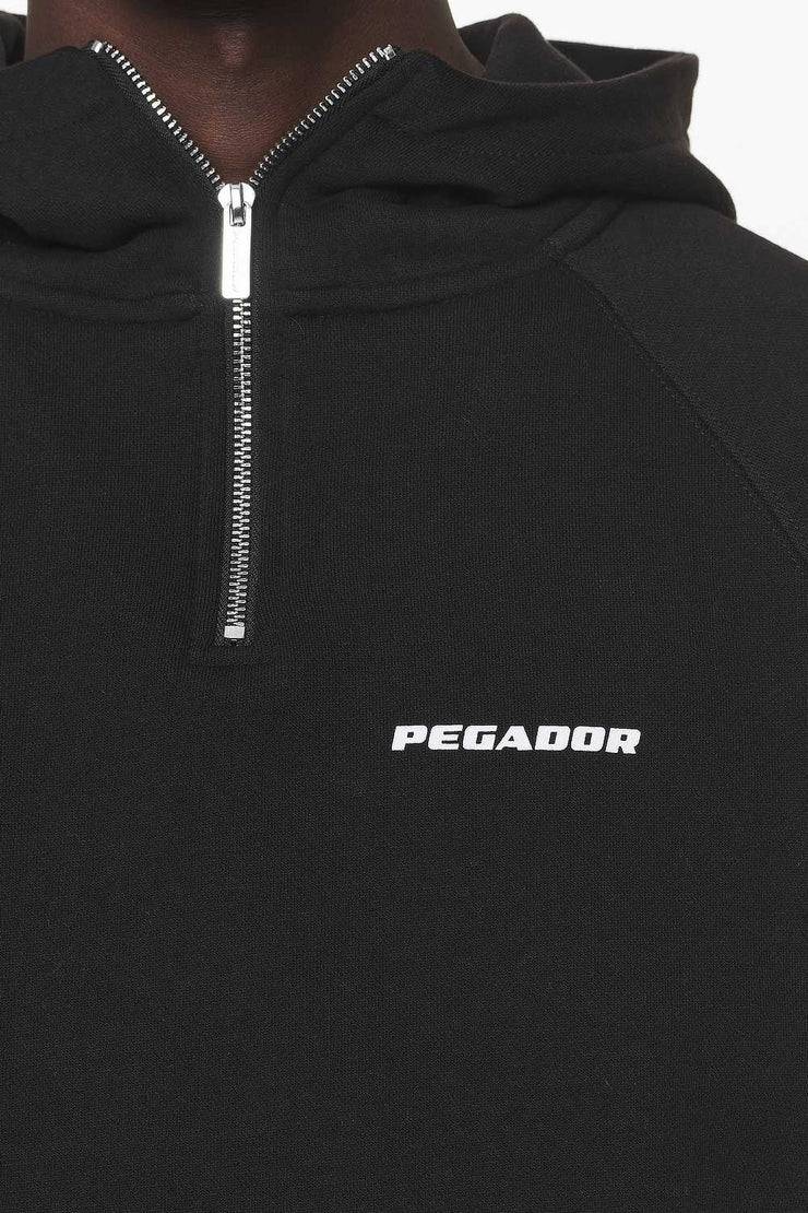 Pegador Logo Oversized Halfzip Hoodie Black Gum Nur noch ein Tag übrig