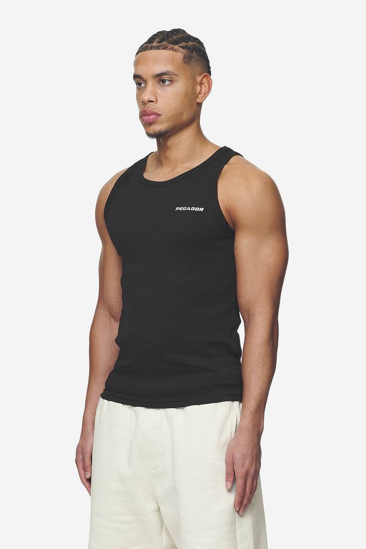Pegador Logo Rib Undershirt Black 50% Rabatt mit kostenlosem Versand