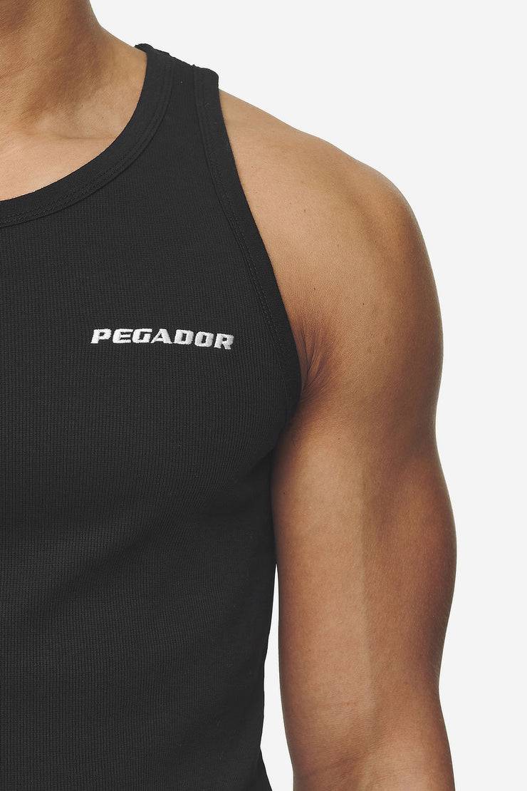Pegador Logo Rib Undershirt Black 50% Rabatt mit kostenlosem Versand