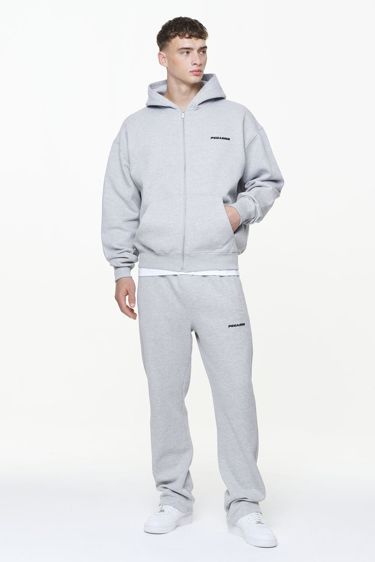 Pegador Logo Oversized Sweat Jacket Grey Melange Fabrikladen