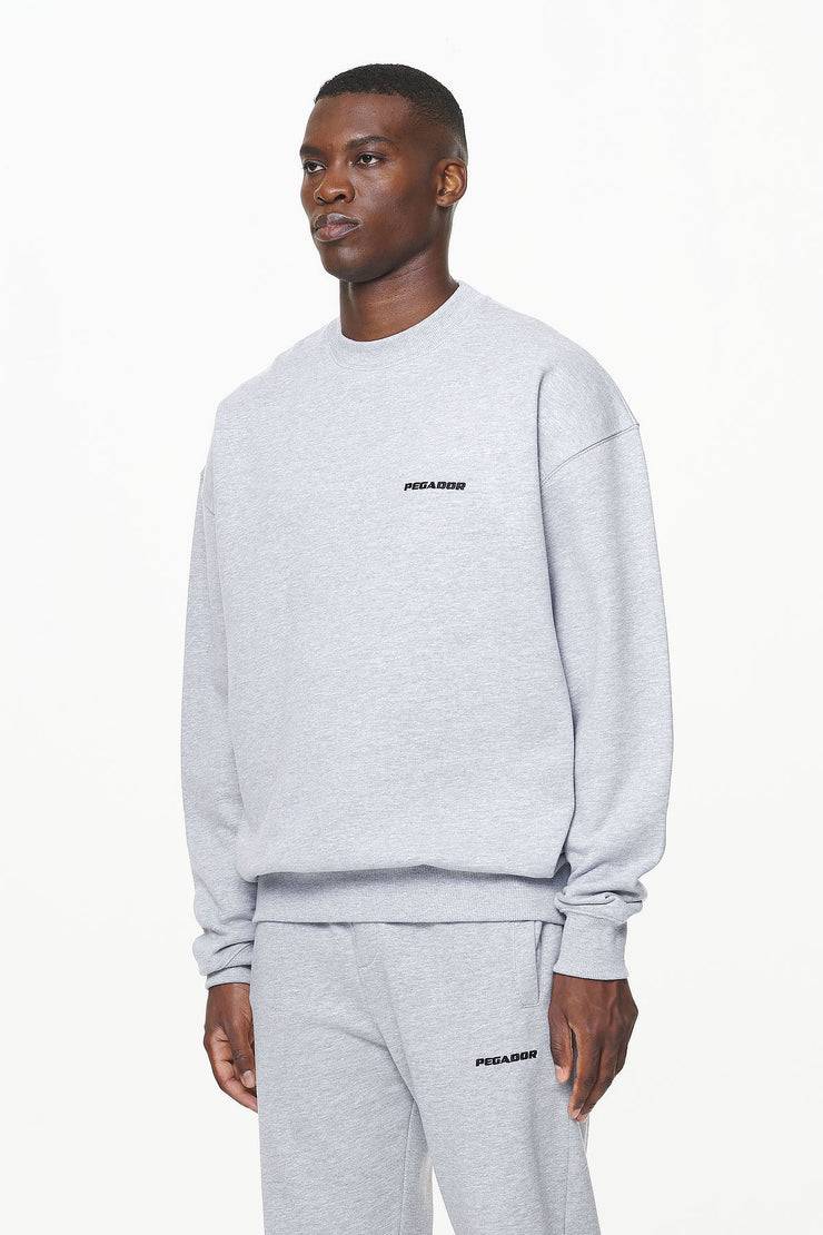 Pegador Logo Oversized Sweater Grey Melange Begrenzt auf 3 Tage