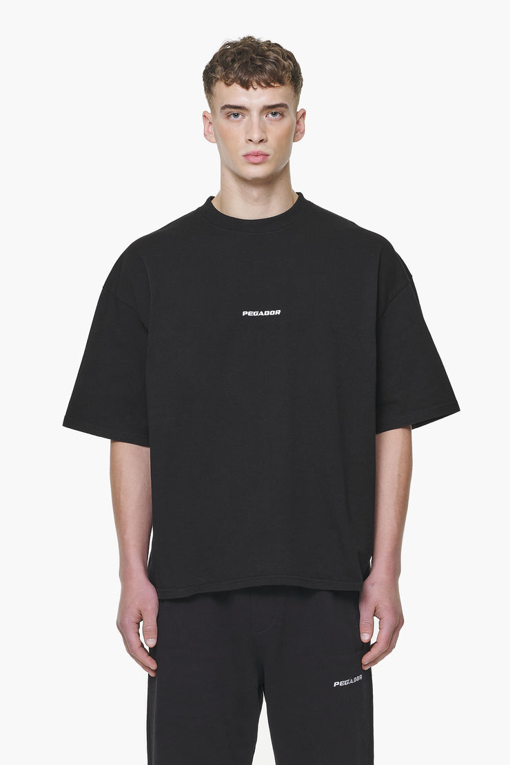 Pegador Logo Boxy Tee Vintage Washed Onyx Black Black Friday Preise