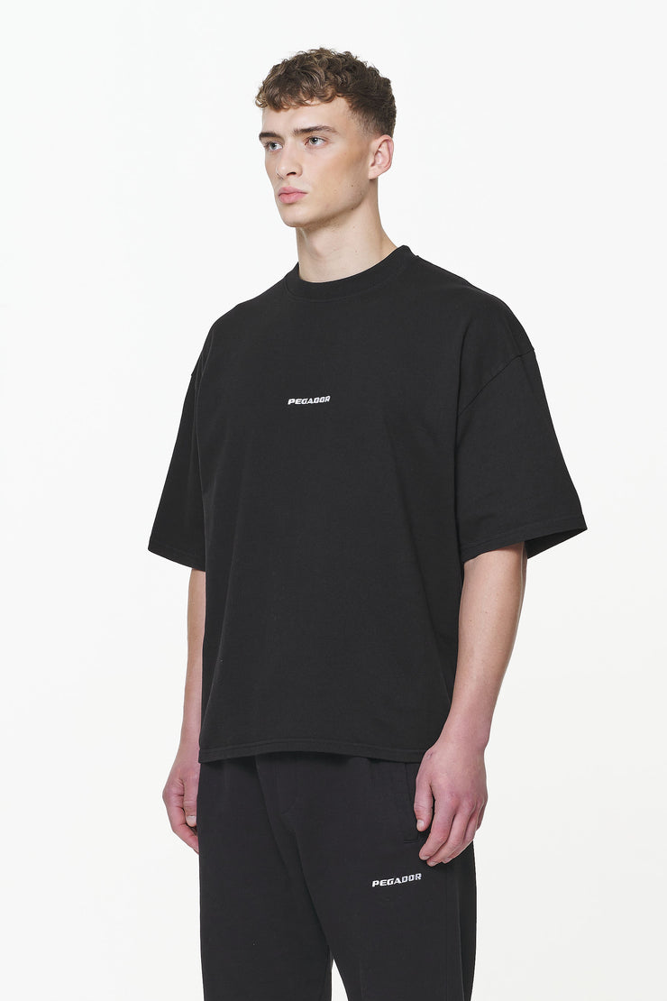 Pegador Logo Boxy Tee Vintage Washed Onyx Black Black Friday Preise