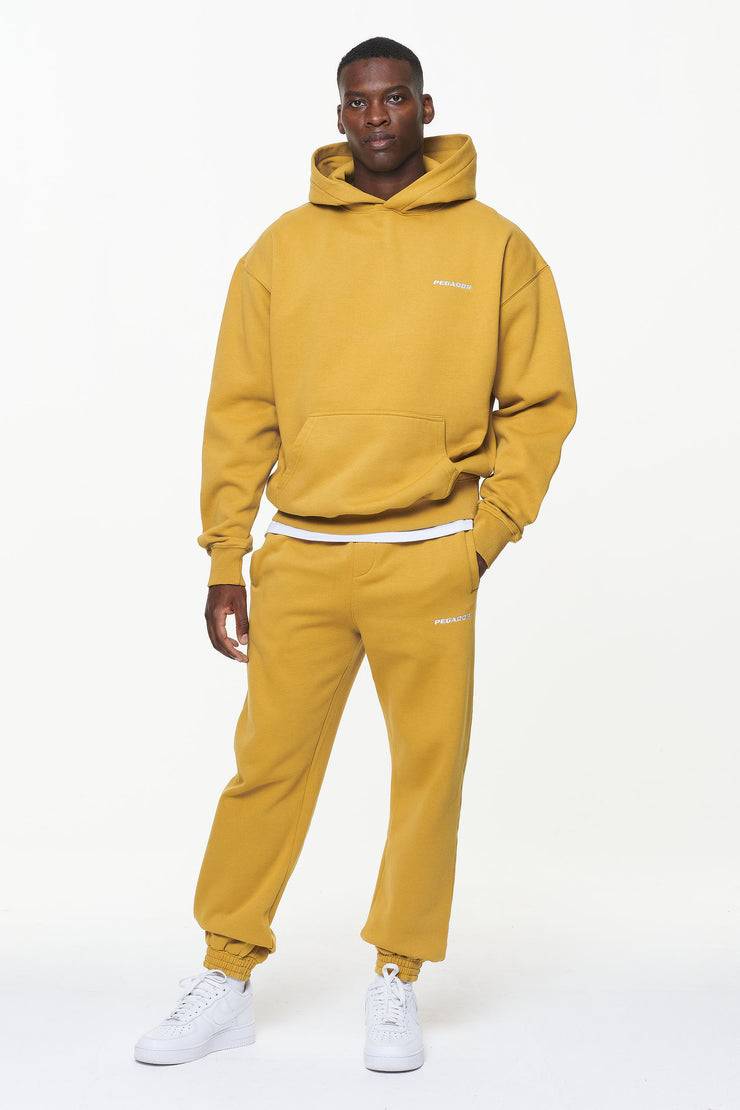 Pegador Logo Oversized Hoodie Vintage Washed Mustard Im Verkauf