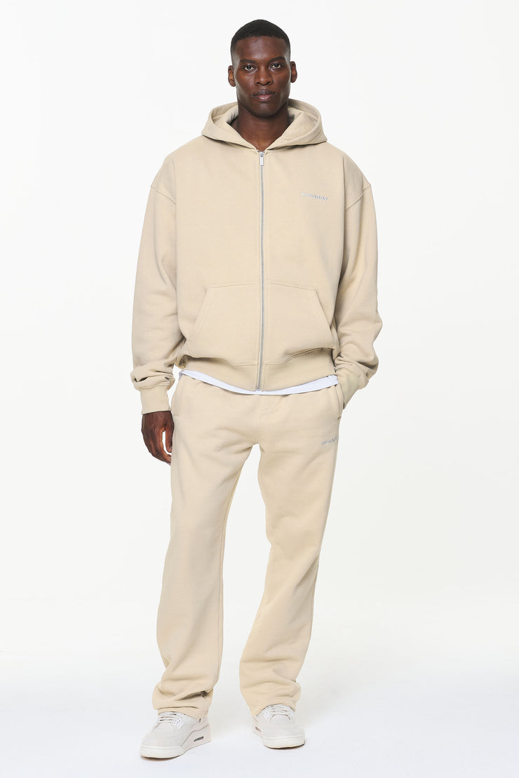 Pegador Logo Oversized Sweat Jacket Vintage Washed Kingdom Beige Rabatte dieses Monats