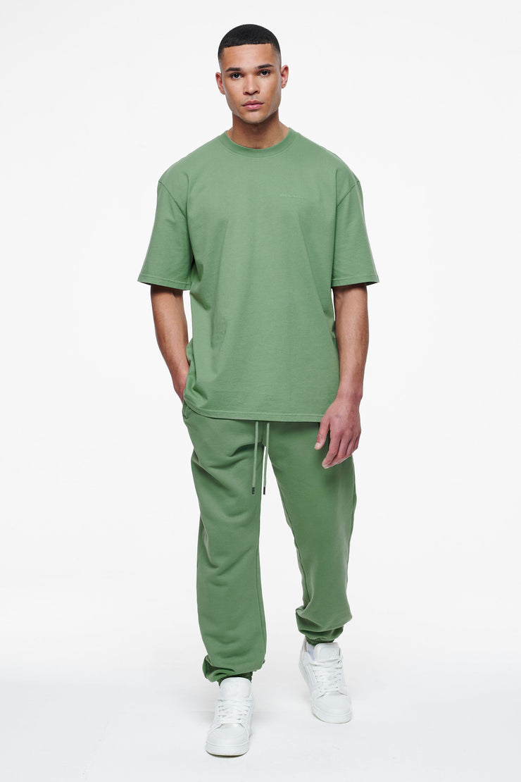 Pegador Logo Oversized Tee Vintage Washed Cypress Green Gum Auslauf