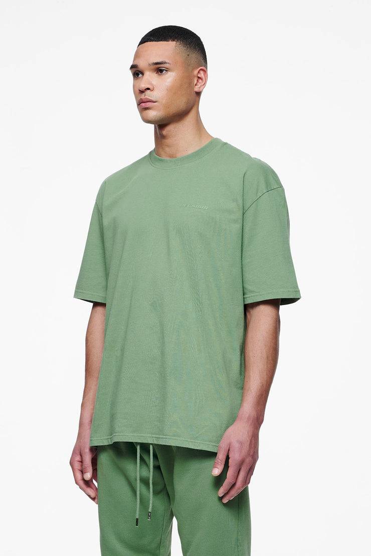 Pegador Logo Oversized Tee Vintage Washed Cypress Green Gum Auslauf