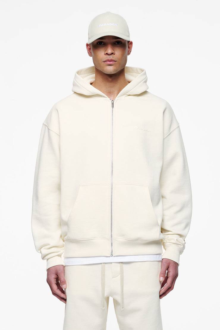Pegador Logo Oversized Sweat Jacket Vintage Washed Unbleached Gum Hotsell